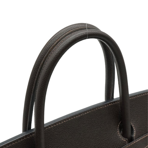 HERMES BIRKIN 40 CHOCOLAT EPSOM HAND BAG 2004 SQUARE H GOLD HARDWARE 90351637