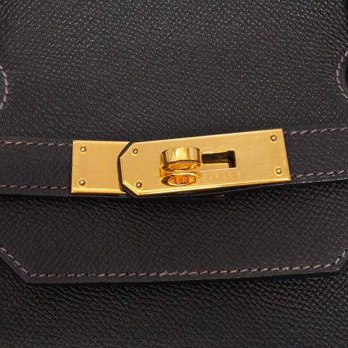HERMES BIRKIN 40 CHOCOLAT EPSOM HAND BAG 2004 SQUARE H GOLD HARDWARE 90351637