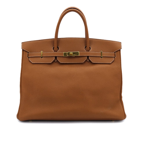 HERMES BIRKIN 40 GOLD TOGO HAND BAG 1999 SQUARE C GOLD HARDWARE 90312701