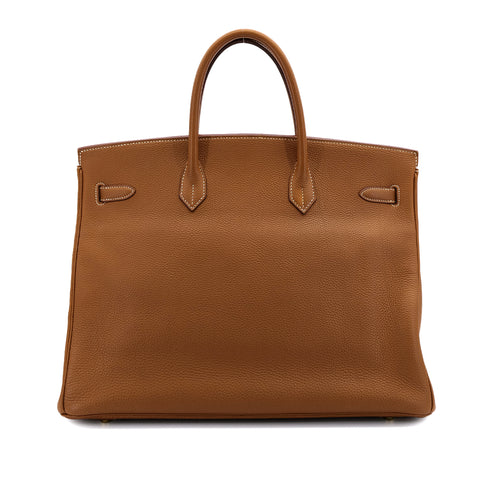 HERMES BIRKIN 40 GOLD TOGO HAND BAG 1999 SQUARE C GOLD HARDWARE 90312701