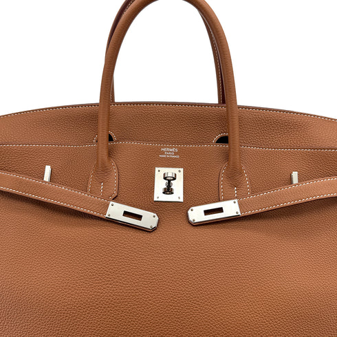 HERMES BIRKIN 40 GOLD TOGO HAND BAG 2023 B PALLADIUM HARDWARE 90313350