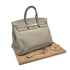 HERMES BIRKIN 40 GRIS TOURTERELLE TAURILLON CLEMENCE HAND BAG 1999 SQUARE C SILVER HARDWARE 90317610