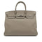 HERMES BIRKIN 40 GRIS TOURTERELLE TAURILLON CLEMENCE HAND BAG 1999 SQUARE C SILVER HARDWARE 90317610
