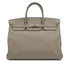 HERMES BIRKIN 40 GRIS TOURTERELLE TAURILLON CLEMENCE HAND BAG 1999 SQUARE C SILVER HARDWARE 90317610