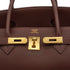 HERMES BIRKIN 40 MARRON FONCE TOGO HAND BAG 1999 SQUARE C GOLD HARDWARE 90338384