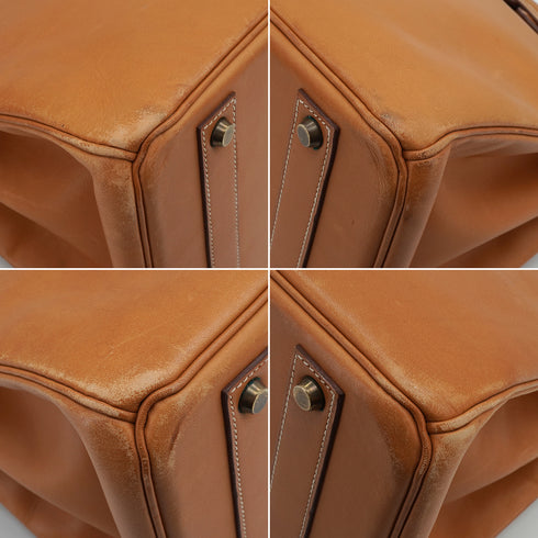 HERMES BIRKIN 40 NATUREL VEAU CHAMONIX HAND BAG 1989 CIRCLE S GOLD HARDWARE 90341116