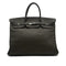 HERMES BIRKIN 40 VERT OLIVE TAURILLON CLEMENCE HAND BAG 2002 SQUARE F PALLADIUM HARDWARE 90315869