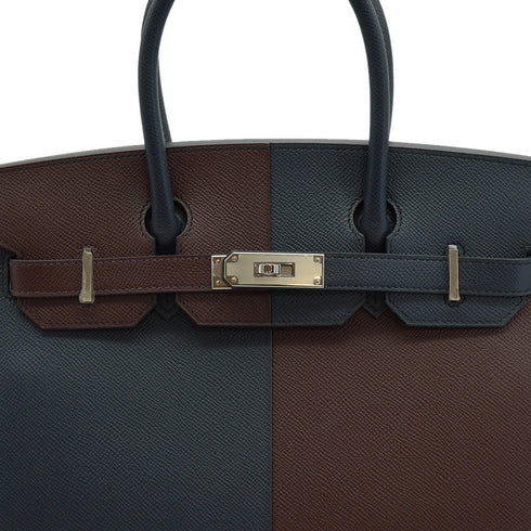 HERMES BIRKIN SELLIER CASAQUE 30 ROUGE SELLIER BLUE INDIGO ROSE TEXAS VEAU EPSOM HAND BAG 2022 U STAMP PALLADIUM HARDWARE 90342430