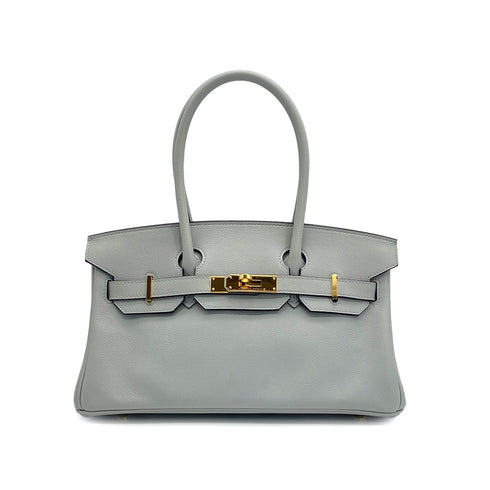 HERMES BIRKIN SHOULDER LIGHT 29 BLUE GLACIER EVERCOLOR HAND BAG 2025 K STAMP GOLD HARDWARE 90312703