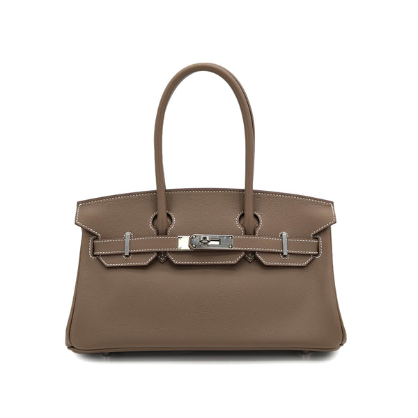 HERMES BIRKIN SHOULDER LIGHT 29 ETOUPE EVERCOLOR HAND BAG 2025 K STAMP PALLADIUM HARDWARE 90314772