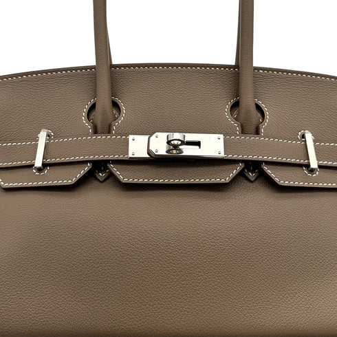 HERMES BIRKIN SHOULDER LIGHT 29 ETOUPE EVERCOLOR HAND BAG 2025 K STAMP PALLADIUM HARDWARE 90314772
