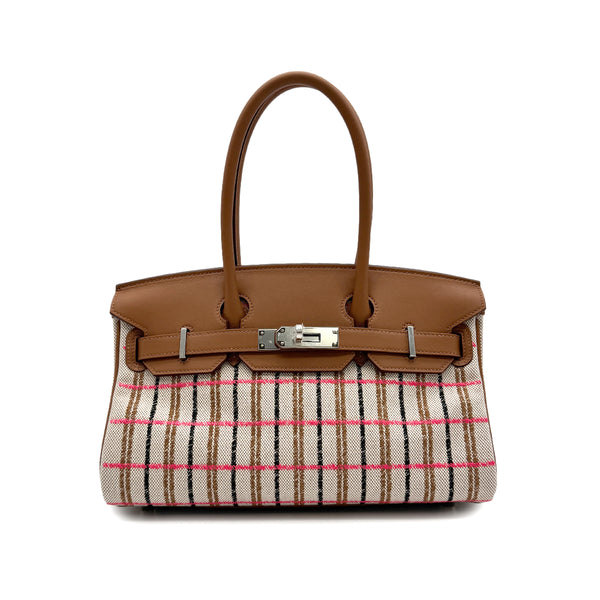HERMES BIRKIN SHOULDER LIGHT 29 GOLD TOILE H VEAU SWIFT HAND BAG 2025 K STAMP PALLADIUM HARDWARE 90313848