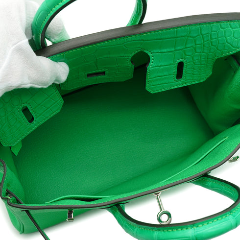 HERMES BIRKIN TOUCH 25 VERT COMICS TOGO ALLIGATOR HAND BAG 2023 B STAMP PALLADIUM HARDWARE 90343413