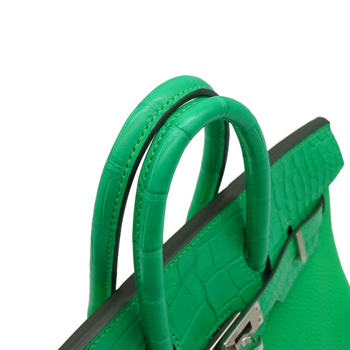 HERMES BIRKIN TOUCH 25 VERT COMICS TOGO ALLIGATOR HAND BAG 2023 B STAMP PALLADIUM HARDWARE 90343413