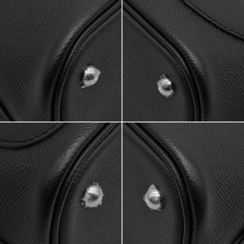 HERMES BOLIDE 1923 25 EN DESORDRE BLACK VEAU EPSOM VEAU SWIFT VACHE HUNTER HAND SHOULDER BAG 2023 B STAMP PALLADIUM HARDWARE 90335785