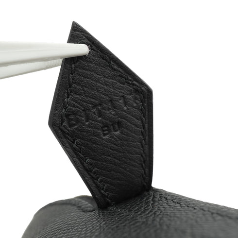 HERMES BOLIDE 1923 25 EN DESORDRE BLACK VEAU EPSOM VEAU SWIFT VACHE HUNTER HAND SHOULDER BAG 2023 B STAMP PALLADIUM HARDWARE 90335785