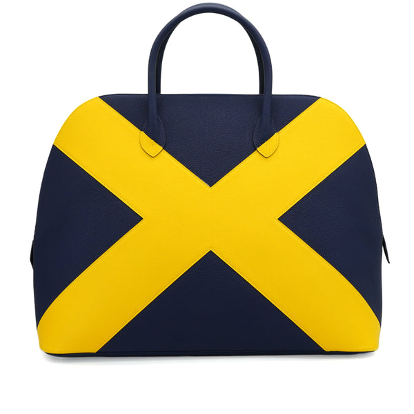 HERMES BOLIDE 1923 45 CASAQ BLUESAPHIR JAUNE NAPLES TOGO EVERCOLOR HAND BAG 2023 B STAMP PALLADIUM HARDWARE 90346980