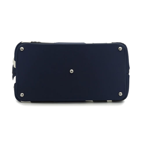 HERMES BOLIDE 1923 RACING 45 BLACK WHITE NAVY SWIFT EVERCOLOR EVERGRAIN HAND BAG 2022 U STAMP PALLADIUM HARDWARE 90336795