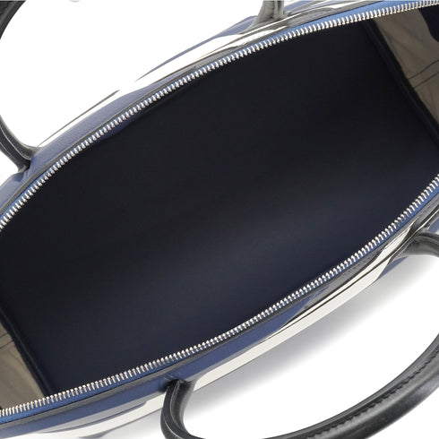 HERMES BOLIDE 1923 RACING 45 BLACK WHITE NAVY SWIFT EVERCOLOR EVERGRAIN HAND BAG 2022 U STAMP PALLADIUM HARDWARE 90336795