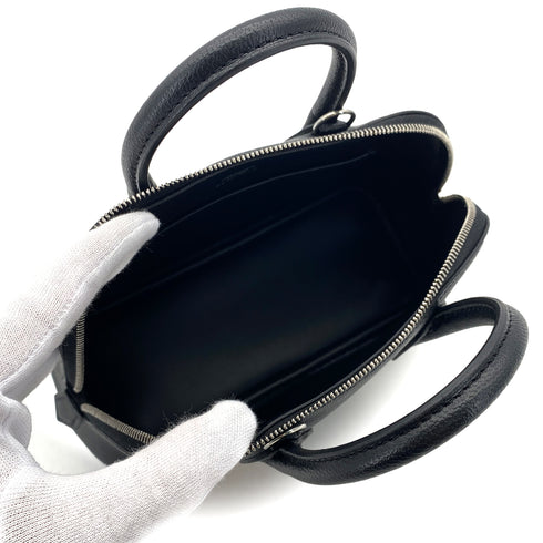 HERMES BOLIDE 1923 MINI 18 PIQUE COLL 100TH ANNIVERSARY EDITION HAND SHOULDER BAG BLACK CHEVRE MYSORE VEAU SWIFT 2024 W STAMP PALLADIUM HARDWARE 90317608