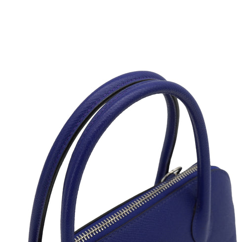 HERMES BOLIDE 27 BLUE ELECTRIQUE VEAU EPSOM HAND SHOULDER BAG 2014 SQUARE R PALLADIUM HARDWARE 90348524