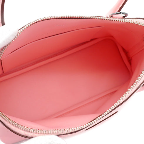 HERMES BOLIDE 27 ROSE SAKURA VEAU SWIFT HAND SHOULDER BAG 2016 X STAMP PALLADIUM HARDWARE 90349258