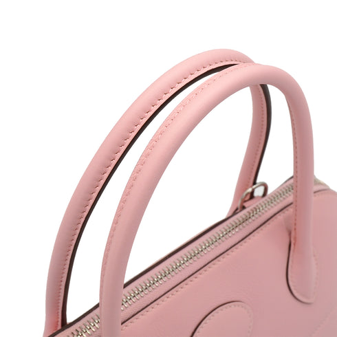 HERMES BOLIDE 27 ROSE SAKURA VEAU SWIFT HAND SHOULDER BAG 2016 X STAMP PALLADIUM HARDWARE 90349394