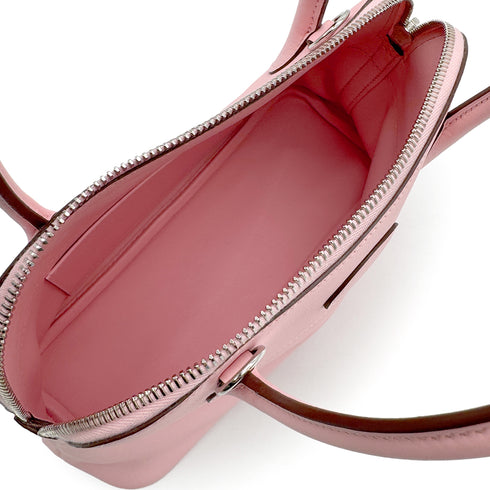 HERMES BOLIDE 27 ROSE SAKURA VEAU SWIFT HAND SHOULDER BAG 2016 X STAMP PALLADIUM HARDWARE 90313539