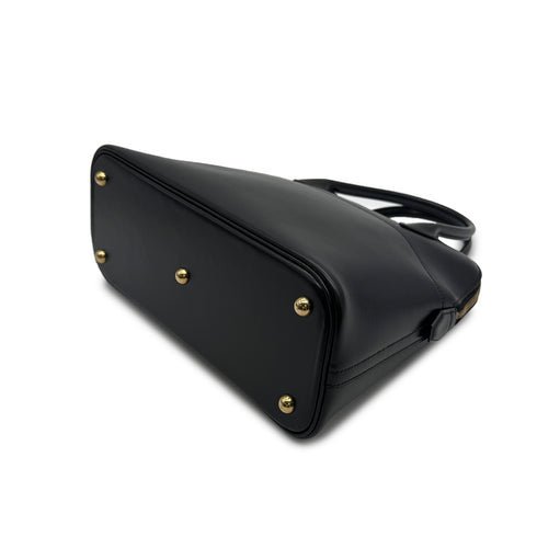 HERMES BOLIDE 31 BLACK BOXCALF HAND SHOULDER BAG 1999 SQUARE C GOLD HARDWARE 90315620