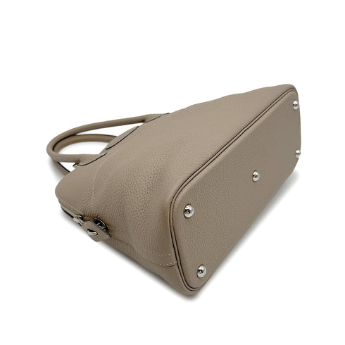 HERMES BOLIDE 31 GRIS TOURTERELLE TAURILLON CLEMENCE HAND SHOULDER BAG 2015 T STAMP PALLADIUM HARDWARE 90317782