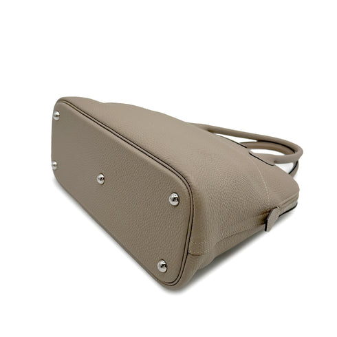HERMES BOLIDE 31 GRIS TOURTERELLE TAURILLON CLEMENCE HAND SHOULDER BAG 2015 T STAMP PALLADIUM HARDWARE 90317782