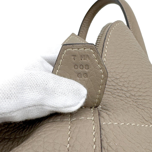 HERMES BOLIDE 31 GRIS TOURTERELLE TAURILLON CLEMENCE HAND SHOULDER BAG 2015 T STAMP PALLADIUM HARDWARE 90317782