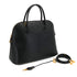 HERMES BOLIDE 35 BLACK VEAU GULLIVER HAND SHOULDER BAG 1994 CIRCLE X GOLD HARDWARE 90323091