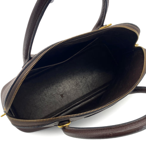 HERMES BOLIDE 35 HAVANE FJORD HAND SHOULDER BAG 1995 CIRCLE Y GOLD HARDWARE 90317921