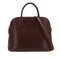 HERMES BOLIDE 35 MARRON FONCE BOXCALF HAND BAG 2001 SQUARE E GOLD HARDWARE 90311972