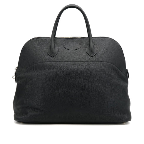 HERMES BOLIDE 45 BLACK TAURILLON CLEMENCE HAND BAG 2006 SQUARE J PALLADIUM HARDWARE 90318516