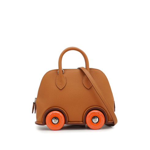 HERMES BOLIDE ON WHEELS MINI 20 GOLD VEAU EPSOM HAND SHOULDER BAG 2024 W STAMP PALLADIUM HARDWARE 90332911