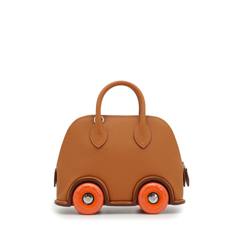 HERMES BOLIDE ON WHEELS MINI 20 GOLD VEAU EPSOM HAND SHOULDER BAG 2024 W STAMP PALLADIUM HARDWARE 90332911