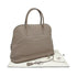 HERMES BOLIDE RELAX 40 GRIS SOURIS VEAU SIKKIM HAND BAG 2012 SQUARE P PALLADIUM HARDWARE 90312928