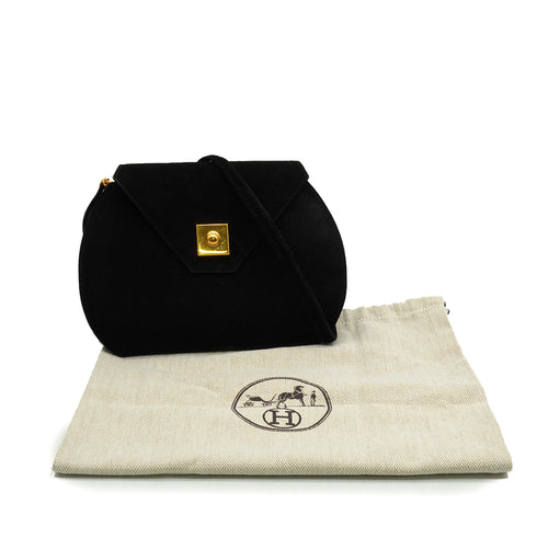 HERMES BOX CLAIRE DE LUNE BLACK DOBLIS 1994 CIRCLE X GOLD HARDWARE 90348489