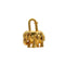 HERMES CADENA BAG CHARM EXOTISME ELEPHANT 1988 GOLD ACCESSORY 90349834