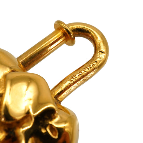 HERMES CADENA BAG CHARM EXOTISME ELEPHANT 1988 GOLD ACCESSORY 90350430