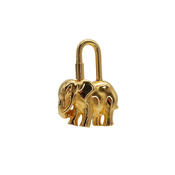 HERMES CADENA CHARM EXOTISME ELEPHANT 1988 GOLD ACCESSORY 90326211