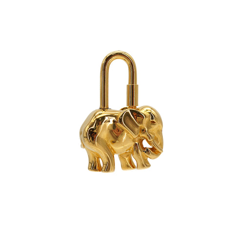 HERMES CADENA CHARM EXOTISME ELEPHANT 1988 GOLD ACCESSORY 90326211