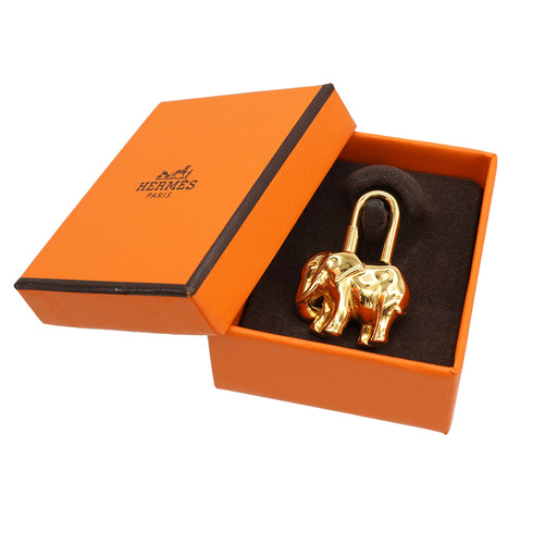 HERMES CADENA CHARM EXOTISME ELEPHANT 1988 GOLD ACCESSORY 90326211