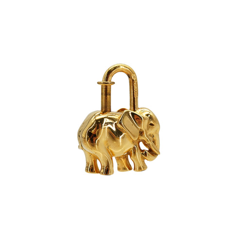 HERMES CADENA CHARM EXOTISME ELEPHANT 1988 GOLD ACCESSORY 90326624