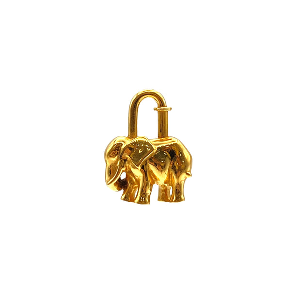HERMES CADENA CHARM EXOTISME ELEPHANT 1988 GOLD ACCESSORY 90327588