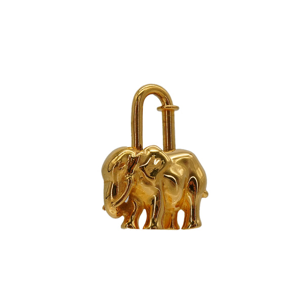 HERMES CADENA CHARM EXOTISME ELEPHANT 1988 GOLD ACCESSORY 90344396