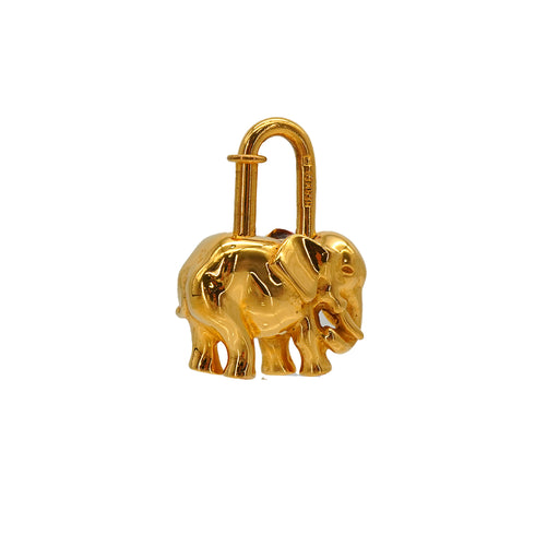 HERMES CADENA CHARM EXOTISME ELEPHANT 1988 GOLD ACCESSORY 90344396