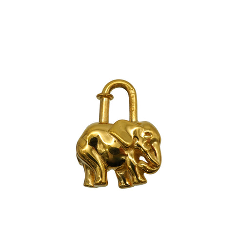 HERMES CADENA CHARM EXOTISME ELEPHANT 1988 GOLD ACCESSORY 90346685